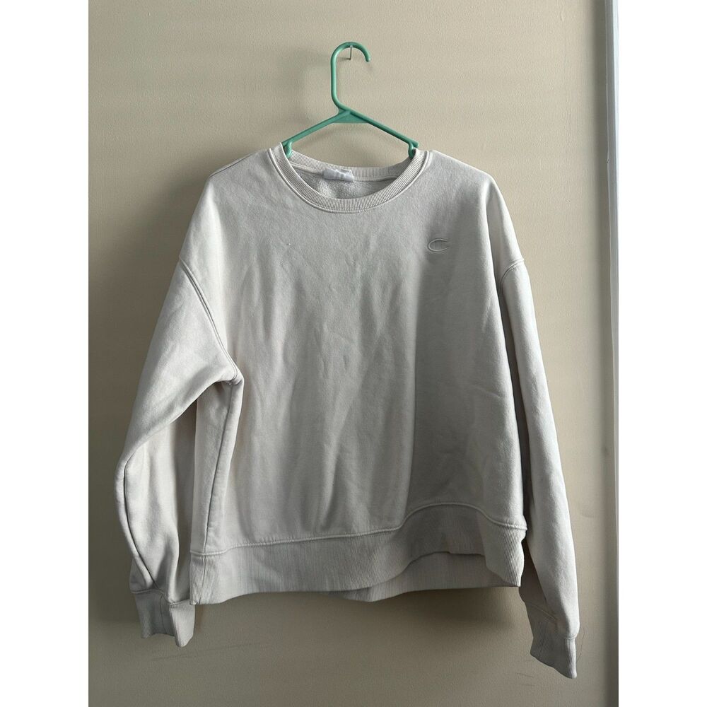 Champion Women’s Crewneck Sweatshirt - Cream Ivory - Large